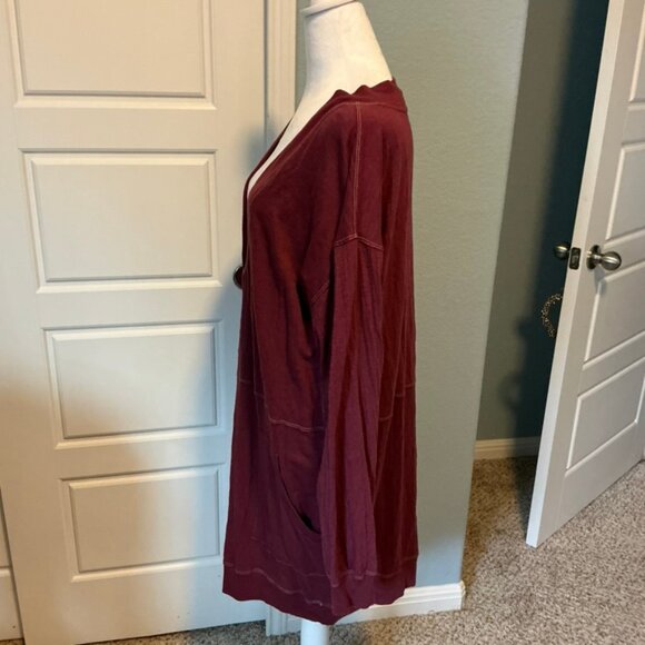 NATURAL LIFE Oversized Long Sleeve Fuschia Pink T-Shirt Mini Dress - Picture 5 of 8